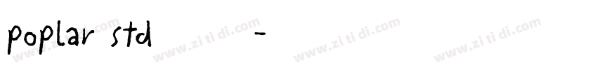 poplar std 粗体字体转换